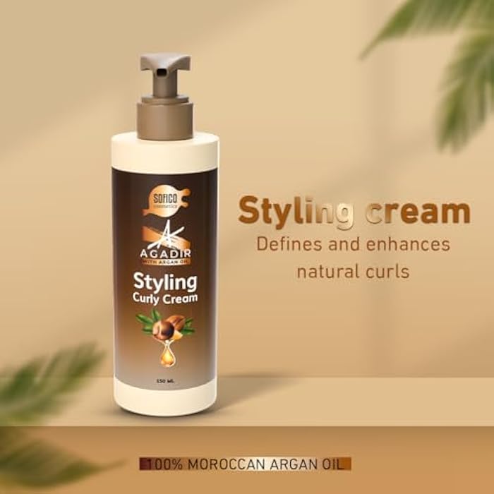 Sofico Cosmetics Agadir Argan Oil Styling Curly Hair Cream 150 ml - Image 3